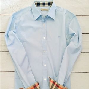 Burberry Brit Pastel Blue Button Down Shirt M